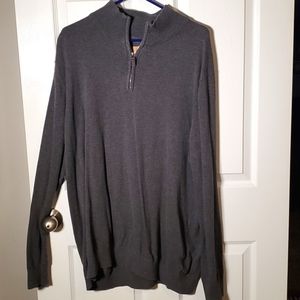 Men's quarter zip gray 2XL